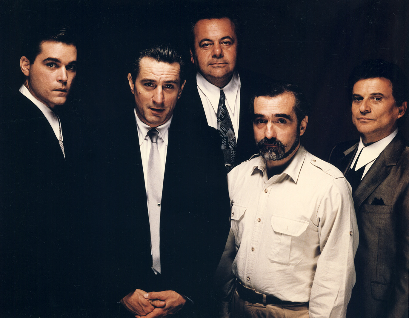 Ray Liotta, Robert DeNiro, Paul Sorvino, Martin Scorsese e/and Joe Pesci, Goodfellas, 1990. Martin Scorsese Collection, New York.