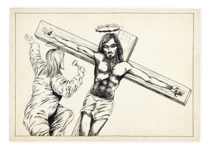 Raymond Pettibon, No Title (Jesus), 1979. Hauser & Wirth Collection, Switzerland. Courtesy: Archive Hauser & Wirth Collection, Switzerland.